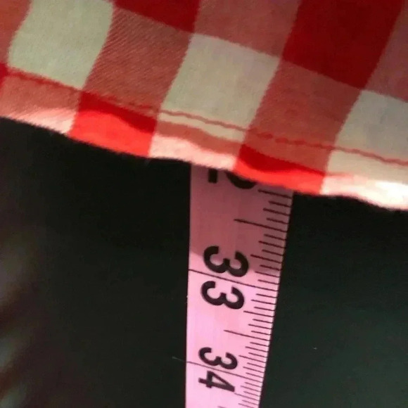 Lane Bryant Fit & Flatter Gingham Red/White V-neck Long Sleeve tie waist wrap - Picture 10 of 11